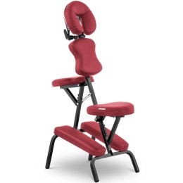 Krzesło do masażu tatuażu przenośne składane Montpellier Red do 130 kg czerwone Physa