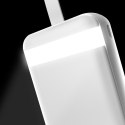 Powerbank 30000mAh 2x USB USB-C z lampką LED biały DUDAO