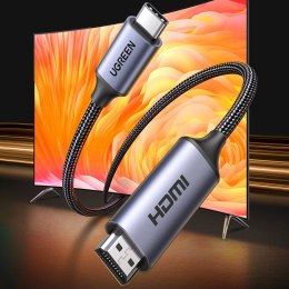 Kabel przewód przejściówka USB-C - HDMI 2.1 8K 60Hz 1.5m szary UGREEN