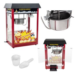 Barowa maszyna do popcornu z czarnym daszkiem Royal Catering