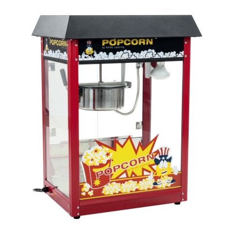 Barowa maszyna do popcornu z czarnym daszkiem Royal Catering Barowa maszyna do popcornu z czarnym daszkiem Royal Catering