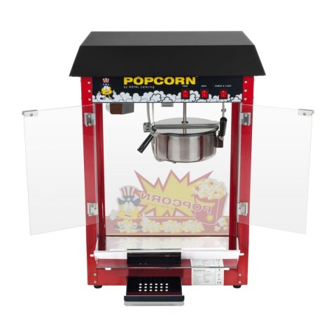 Barowa maszyna do popcornu z czarnym daszkiem Royal Catering Barowa maszyna do popcornu z czarnym daszkiem Royal Catering
