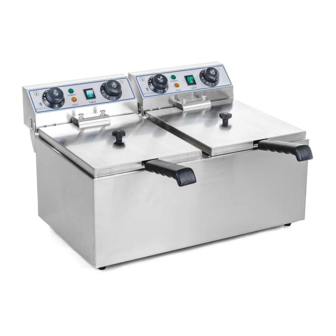 Frytownica elektryczna dwukomorowa TIMER 2x9L Royal Catering Frytownica elektryczna dwukomorowa TIMER 2x9L Royal Catering