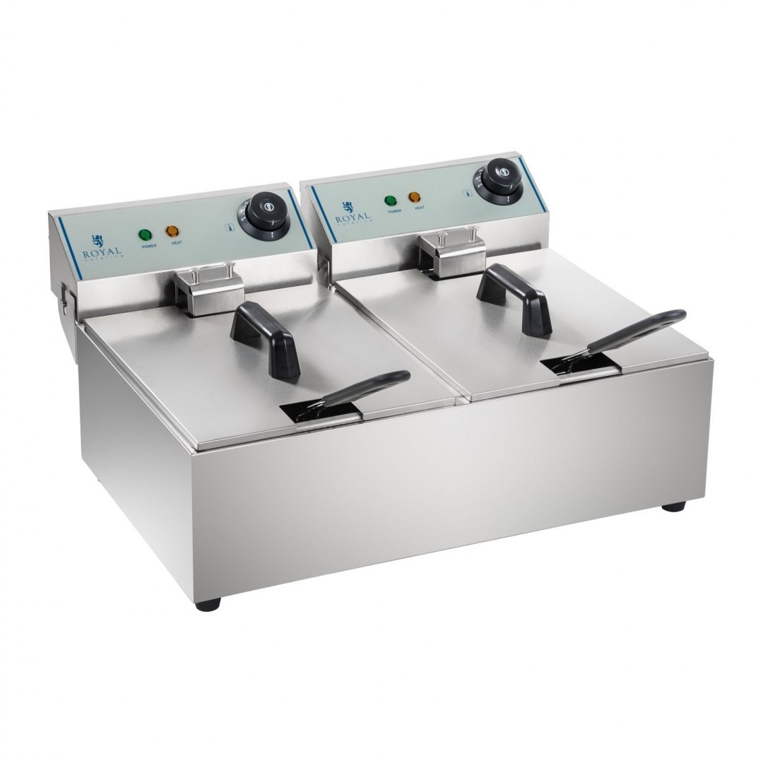 Frytownica elektryczna podwójna 2x5L Royal Catering Frytownica elektryczna podwójna 2x5L Royal Catering