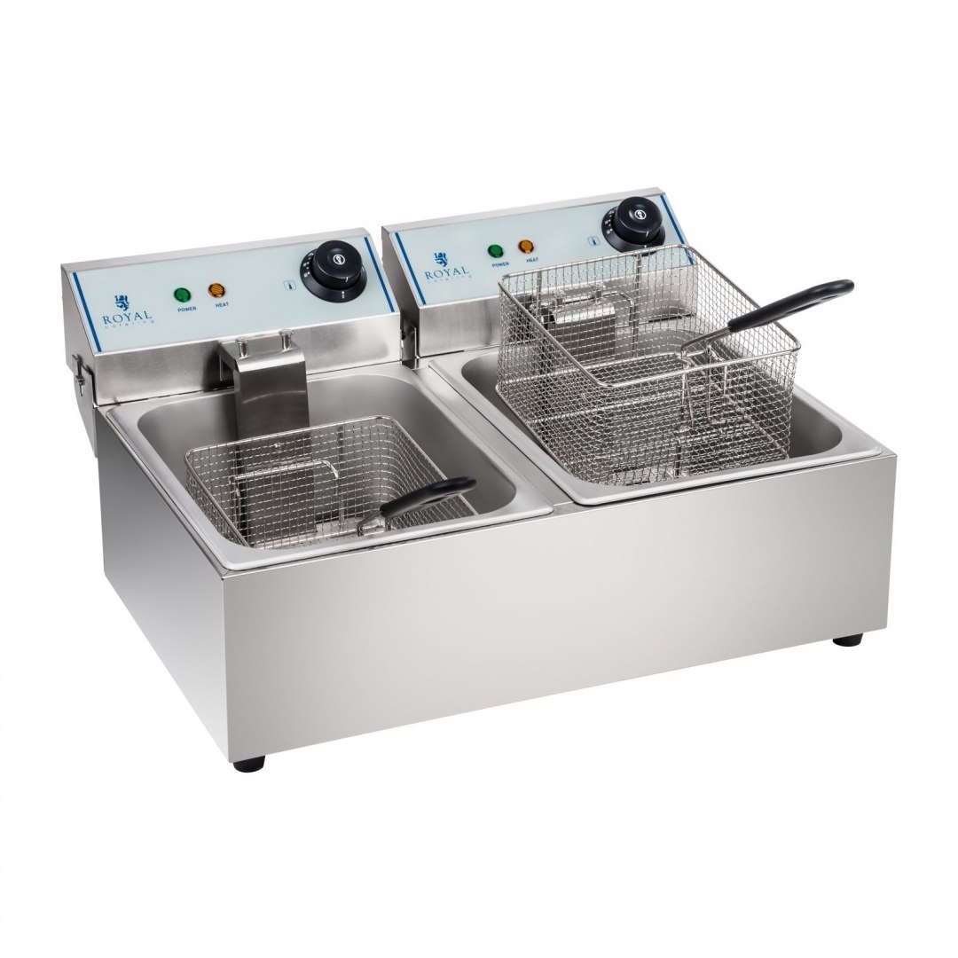 Frytownica elektryczna podwójna 2x5L Royal Catering Frytownica elektryczna podwójna 2x5L Royal Catering