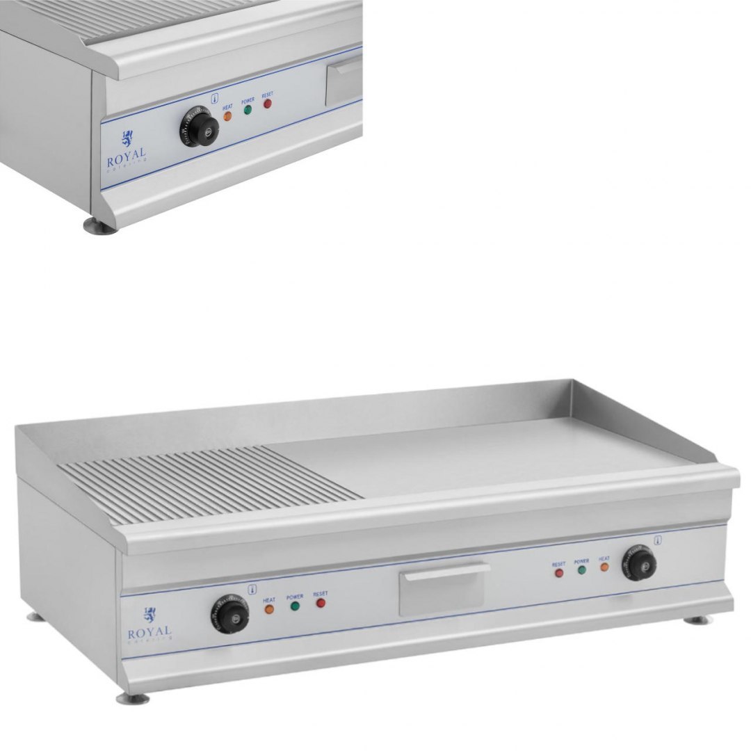 Grill elektryczny 230V podwójny duży ryflowany 100cm Royal Catering Grill elektryczny 230V podwójny duży ryflowany 100cm Royal Catering