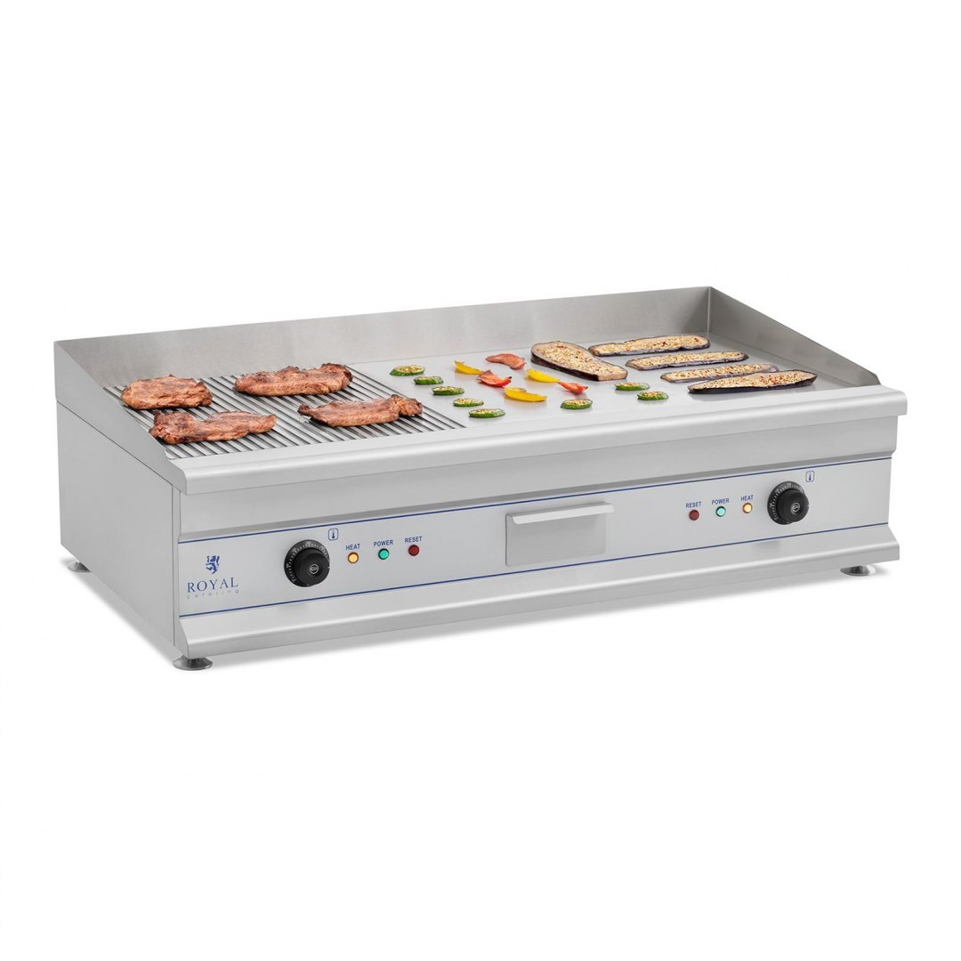 Grill elektryczny 230V podwójny duży ryflowany 100cm Royal Catering Grill elektryczny 230V podwójny duży ryflowany 100cm Royal Catering