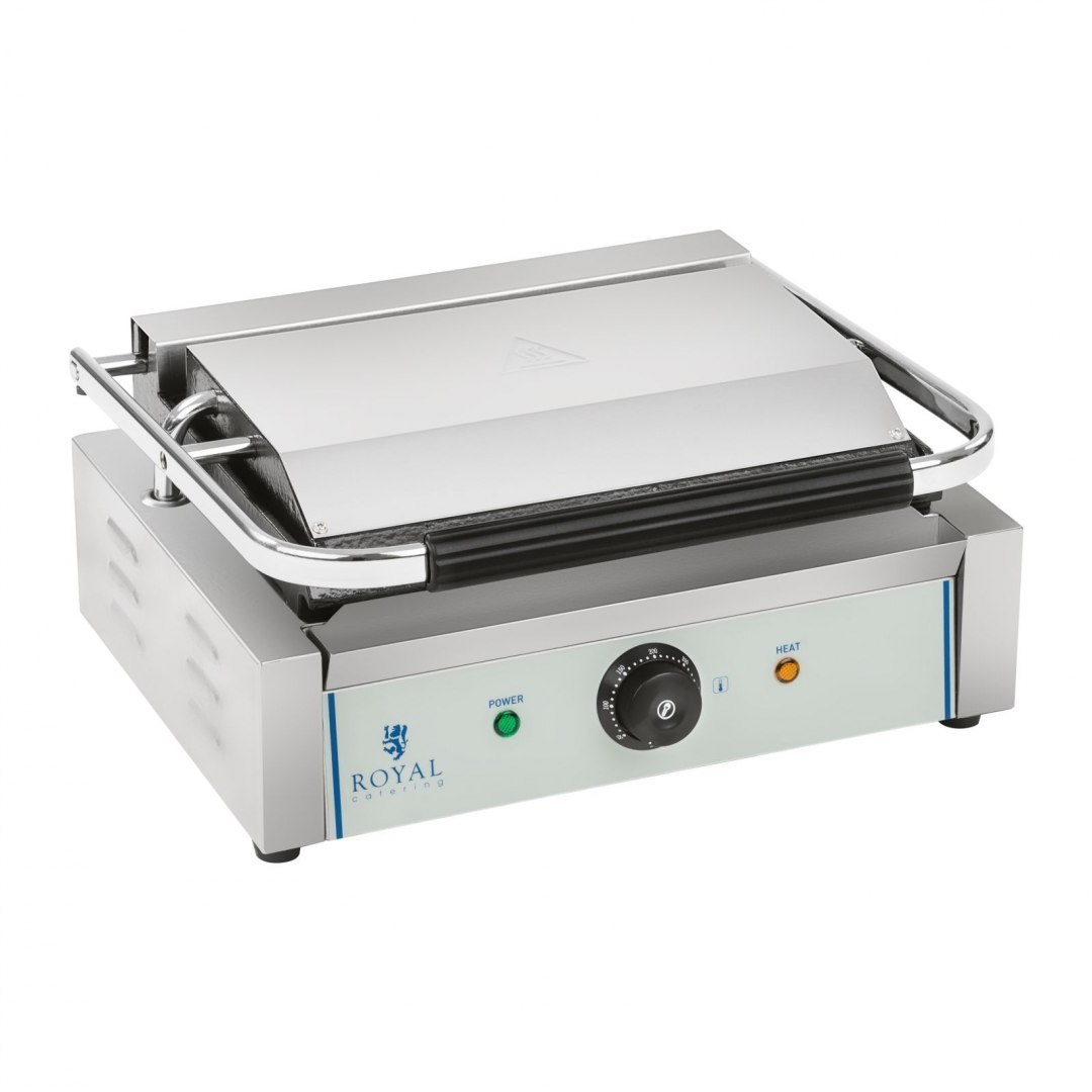 Grill kontaktowy dwustronny ryflowany PANINI Royal Catering Grill kontaktowy dwustronny ryflowany PANINI Royal Catering