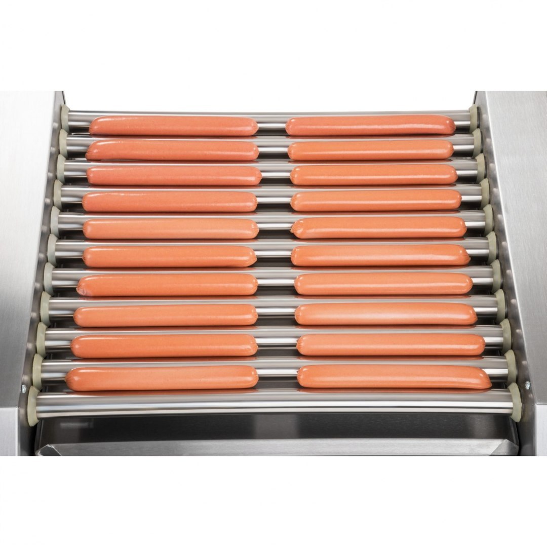 Grill rolkowy z pokrywą roller grill podgrzewacz do parówek 11 rolek Royal Catering Grill rolkowy z pokrywą roller grill podgrzewacz do parówek 11 rolek Royal Catering