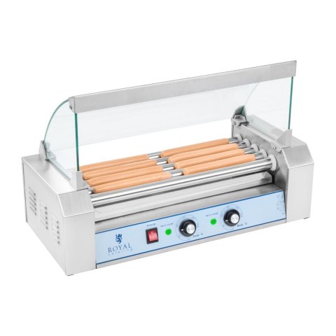 Grill rolkowy z pokrywą roller grill podgrzewacz do parówek 5 rolek Royal Catering Grill rolkowy z pokrywą roller grill podgrzewacz do parówek 5 rolek Royal Catering