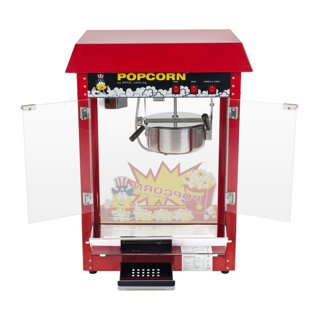 Mobilna maszyna do popcornu z wózkiem na kółkach Royal Catering Mobilna maszyna do popcornu z wózkiem na kółkach Royal Catering