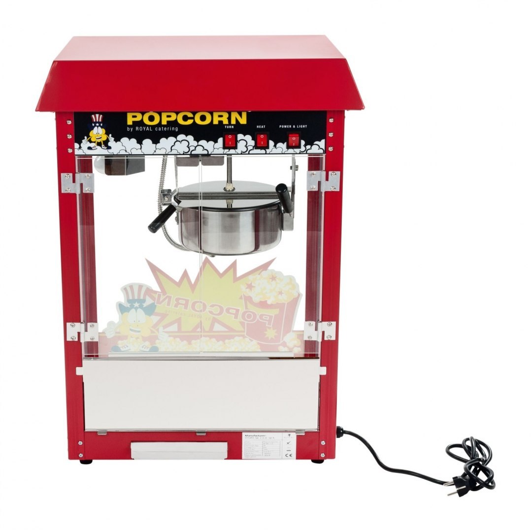 Mobilna maszyna do popcornu z wózkiem na kółkach Royal Catering Mobilna maszyna do popcornu z wózkiem na kółkach Royal Catering
