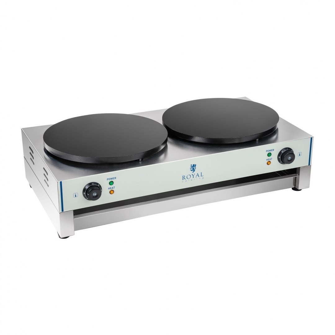 Naleśnikarka podwójna 2 płyty okrągłe śr. 40cm Royal Catering Naleśnikarka podwójna 2 płyty okrągłe śr. 40cm Royal Catering