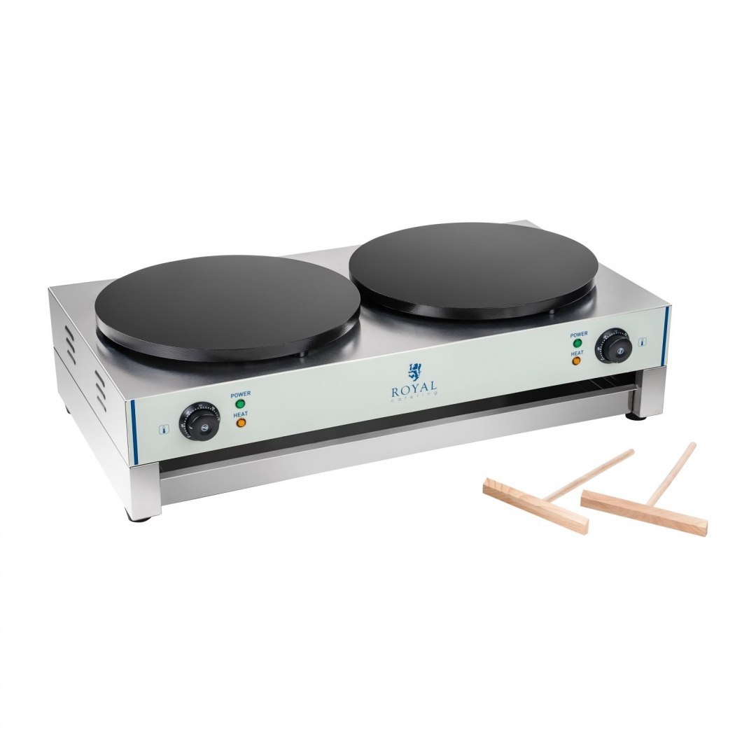 Naleśnikarka podwójna 2 płyty okrągłe śr. 40cm Royal Catering Naleśnikarka podwójna 2 płyty okrągłe śr. 40cm Royal Catering