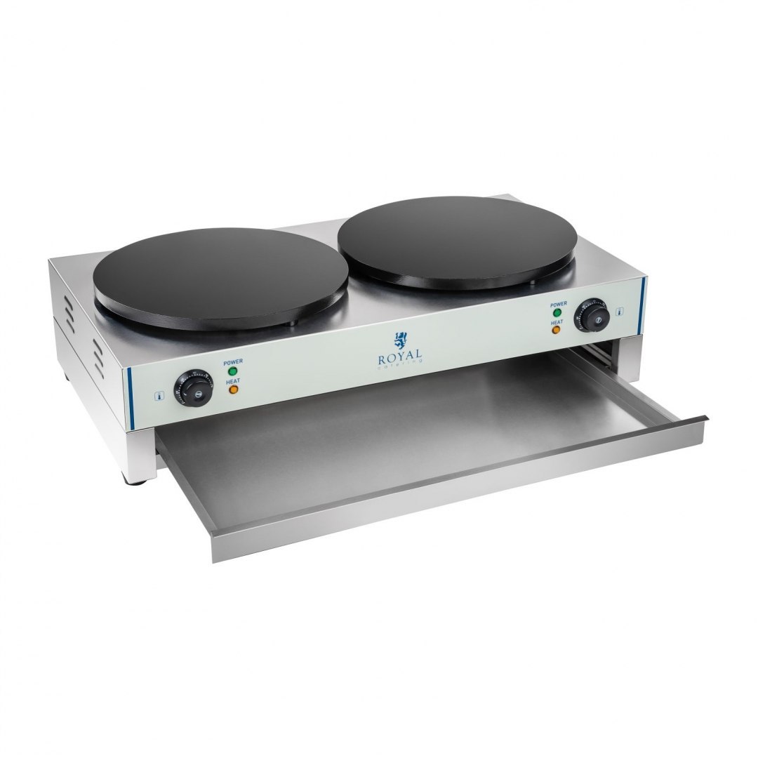 Naleśnikarka podwójna 2 płyty okrągłe śr. 40cm Royal Catering Naleśnikarka podwójna 2 płyty okrągłe śr. 40cm Royal Catering