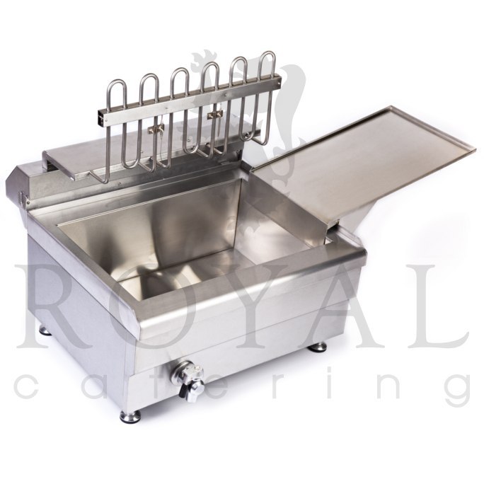 Smażalnik do pączków lub ryb z półką DWA KOSZE 24L Royal Catering Smażalnik do pączków lub ryb z półką DWA KOSZE 24L Royal Catering