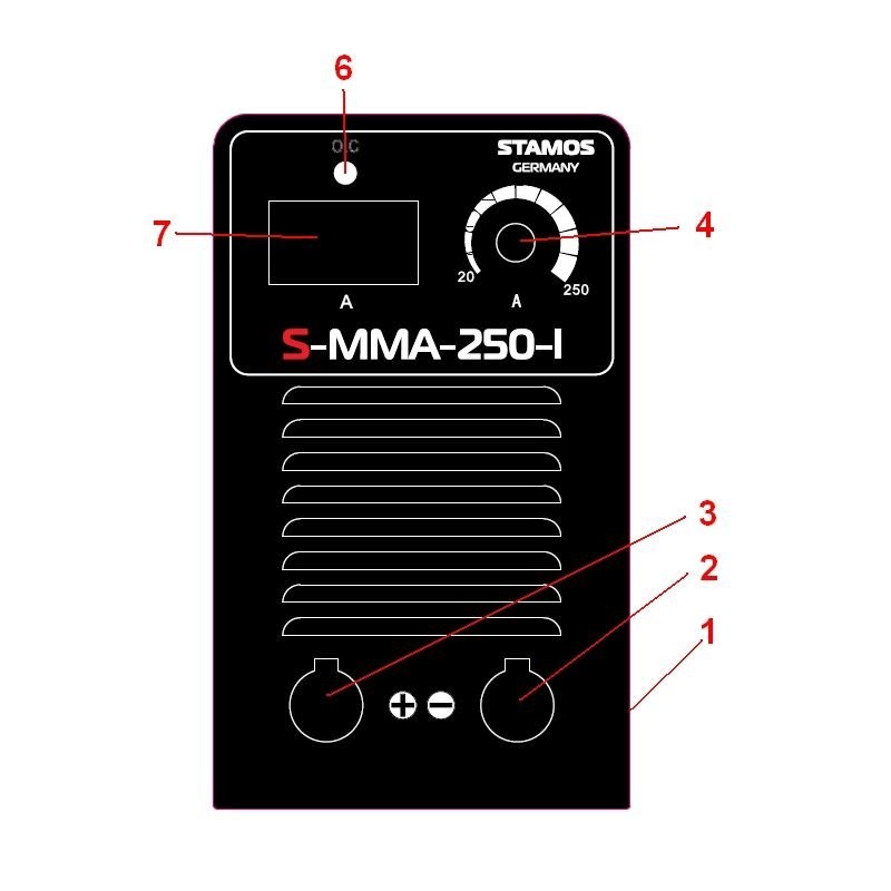 Spawarka MMA S-MMA-250-I 250A Stamos Germany Spawarka MMA S-MMA-250-I 250A Stamos Germany