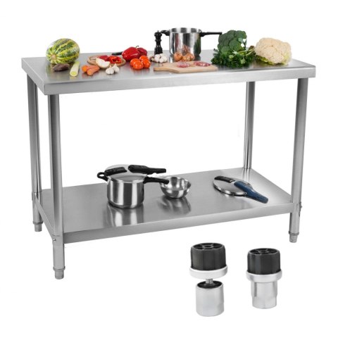 Stół do kuchni blat roboczy stal nierdzewna dolną półka 100x70cm Royal Catering Stół do kuchni blat roboczy stal nierdzewna dolną półka 100x70cm Royal Catering