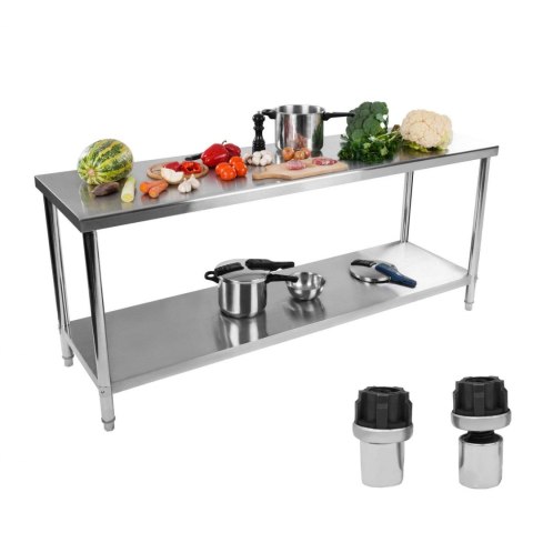 Stół do kuchni blat roboczy stal nierdzewna dolną półka 200x60cm Royal Catering Stół do kuchni blat roboczy stal nierdzewna dolną półka 200x60cm Royal Catering
