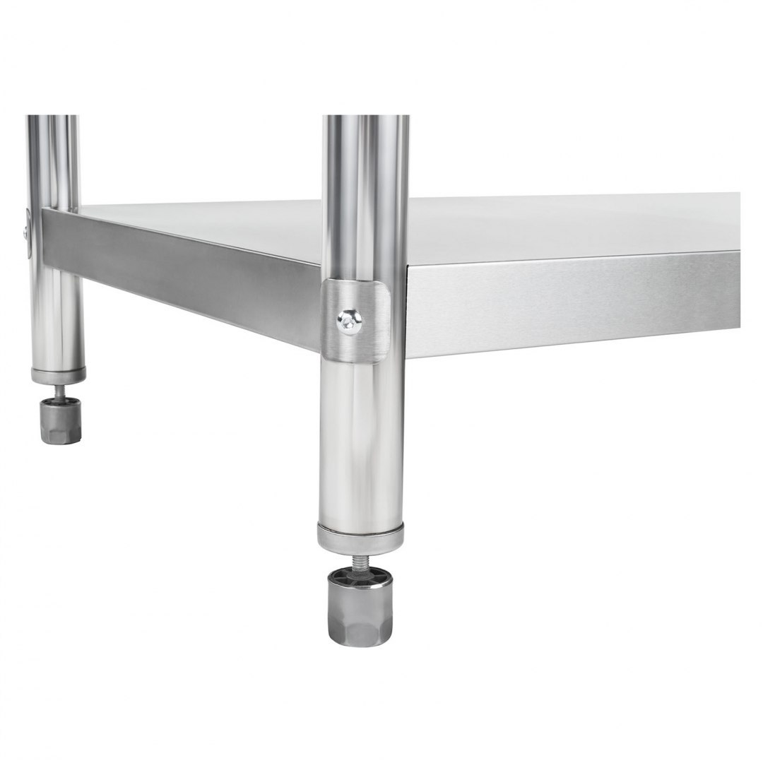 Stół do kuchni blat roboczy ze stali nierdzewnej z rantem i dolną półką 100x60cm Royal Catering Stół do kuchni blat roboczy ze stali nierdzewnej z rantem i dolną półką 100x60cm Royal Catering