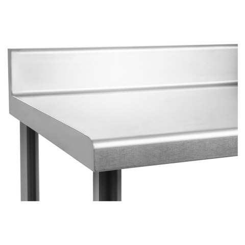 Stół do kuchni blat roboczy ze stali nierdzewnej z rantem i dolną półką 100x70cm Royal Catering Stół do kuchni blat roboczy ze stali nierdzewnej z rantem i dolną półką 100x70cm Royal Catering
