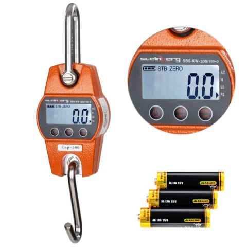 Waga hakowa łowiecka dla myśliwych handlowa SBS-KW-300/100-O LCD do 300kg Steinberg Systems Waga hakowa łowiecka dla myśliwych handlowa SBS-KW-300/100-O LCD do 300kg Steinberg Systems