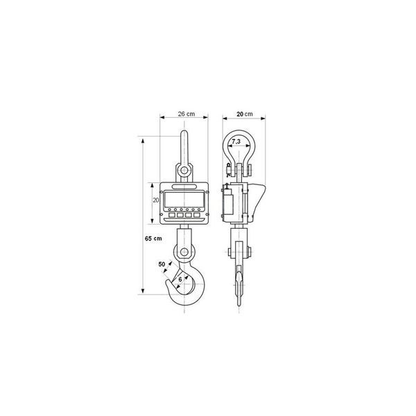 Waga hakowa towarowa do 3 Ton - LED Steinberg Systems Waga hakowa towarowa do 3 Ton - LED Steinberg Systems