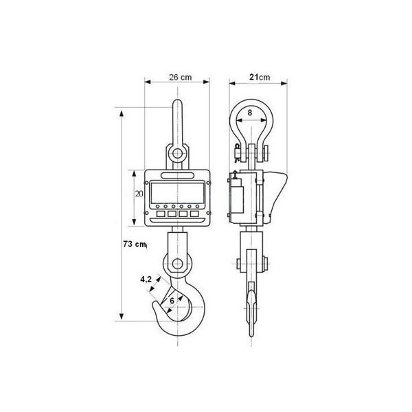 Waga hakowa wisząca dla przemysłu do 5 Ton - LED Steinberg Systems Waga hakowa wisząca dla przemysłu do 5 Ton - LED Steinberg Systems