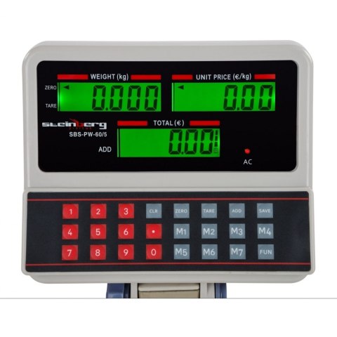 Waga sklepowa platformowa SBS-PW-60 LCD do 60kg Steinberg Systems Waga sklepowa platformowa SBS-PW-60 LCD do 60kg Steinberg Systems
