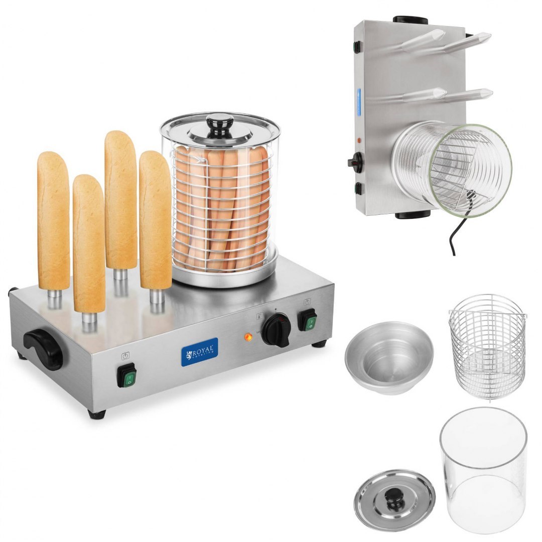 Wodny podgrzewacz do parówek i bułek HOT DOG 2 x 300W Royal Catering Wodny podgrzewacz do parówek i bułek HOT DOG 2 x 300W Royal Catering