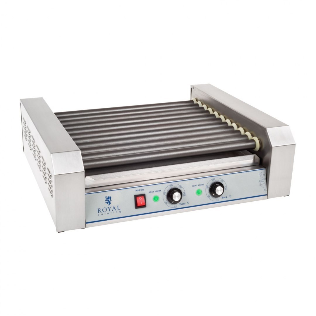 Grill rolkowy z szybą Roller grill z rolkami z teflonu 11T Royal Catering Grill rolkowy z szybą Roller grill z rolkami z teflonu 11T Royal Catering