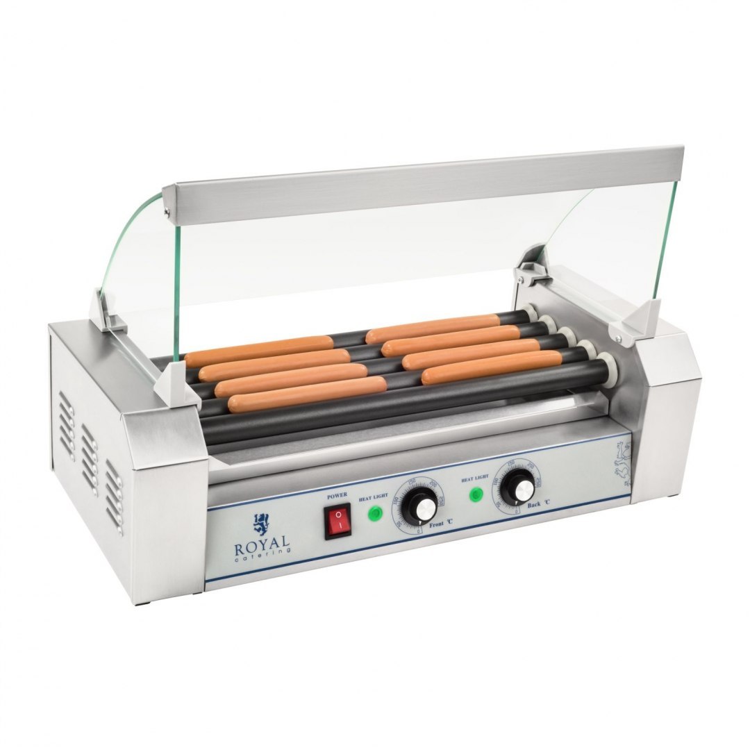 Grill rolkowy z szybą Roller grill z rolkami z teflonu 5T Royal Catering Grill rolkowy z szybą Roller grill z rolkami z teflonu 5T Royal Catering