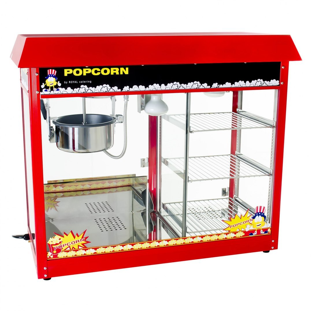 Maszyna do popcornu z witryną grzewczą Royal Catering Royal Catering Maszyna do popcornu z witryną grzewczą Royal Catering Royal Catering