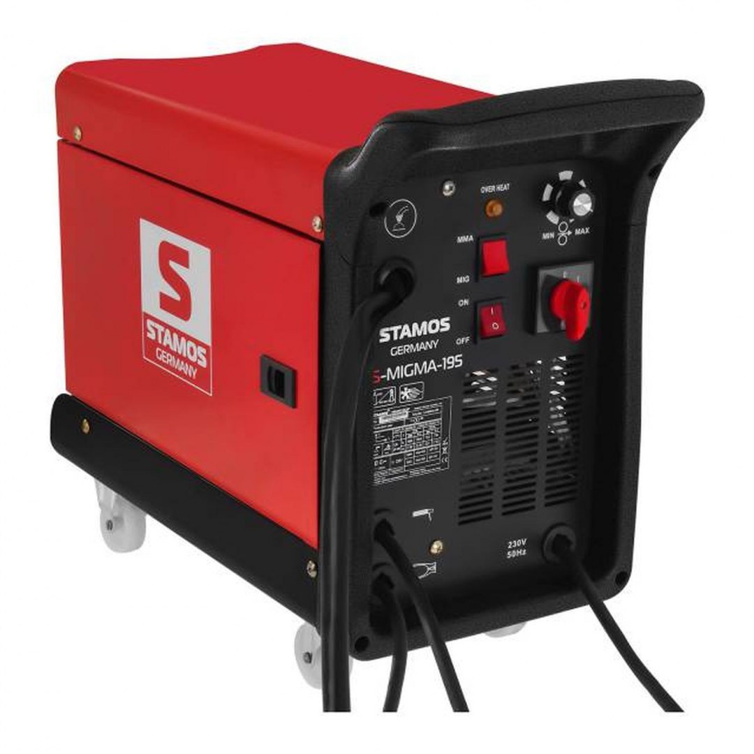 Półautomat inwertorowy spawalniczy migomat IGBT MIG/MAG MMA 195A Stamos Germany Półautomat inwertorowy spawalniczy migomat IGBT MIG/MAG MMA 195A Stamos Germany