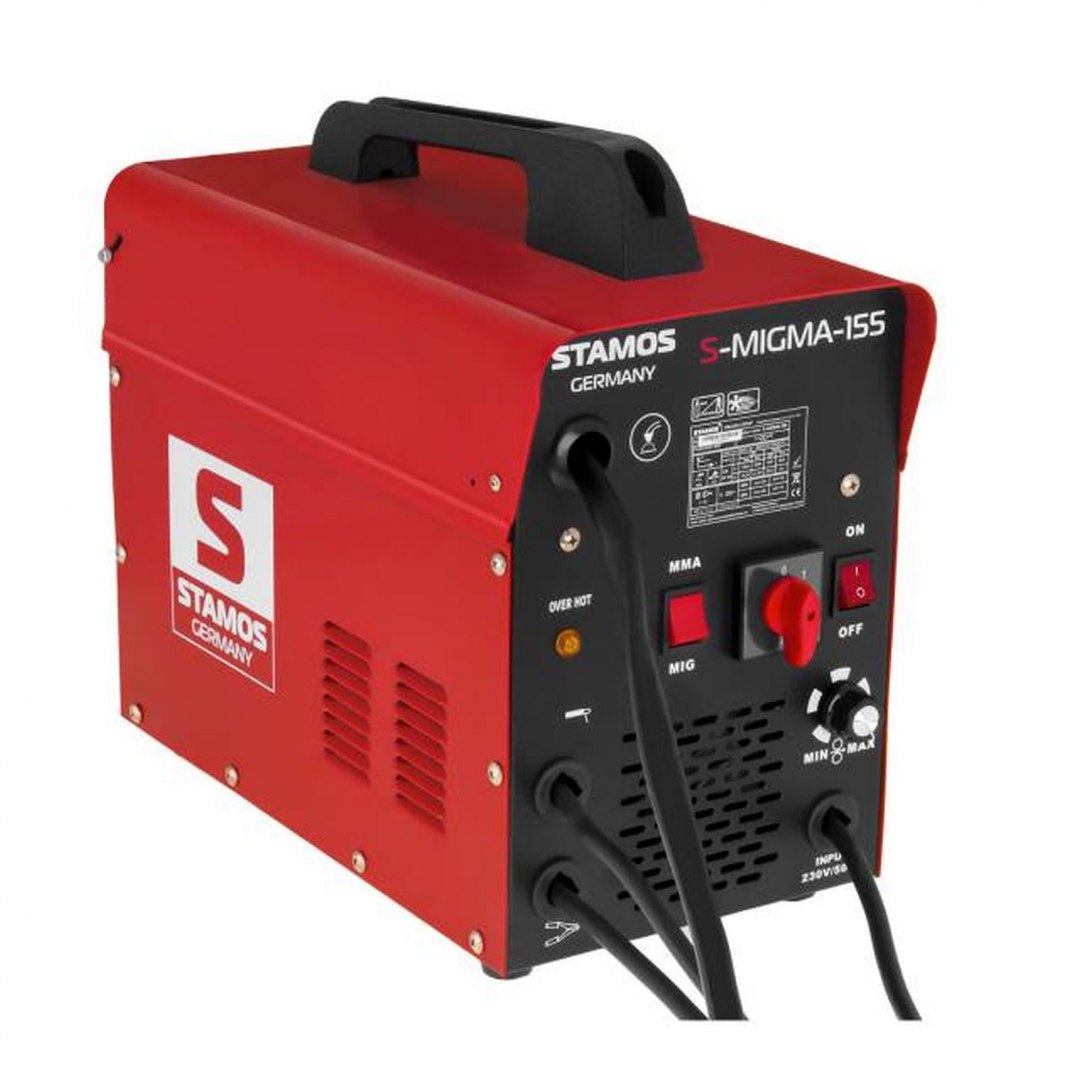 Półautomat transformatorowy spawalniczy migomat IGBT MIG/MAG MMA 155A Stamos Germany Półautomat transformatorowy spawalniczy migomat IGBT MIG/MAG MMA 155A Stamos Germany