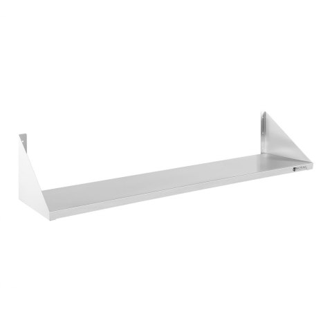 Półka ścienna wisząca stalowa nierdzewna pojedyncza 120 cm Royal Catering Półka ścienna wisząca stalowa nierdzewna pojedyncza 120 cm Royal Catering