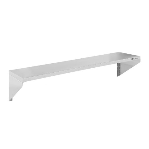 Półka ścienna wisząca stalowa nierdzewna pojedyncza 120 cm Royal Catering Półka ścienna wisząca stalowa nierdzewna pojedyncza 120 cm Royal Catering