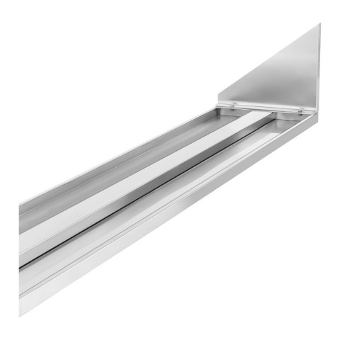 Półka ścienna wisząca stalowa nierdzewna pojedyncza 120 cm Royal Catering Półka ścienna wisząca stalowa nierdzewna pojedyncza 120 cm Royal Catering