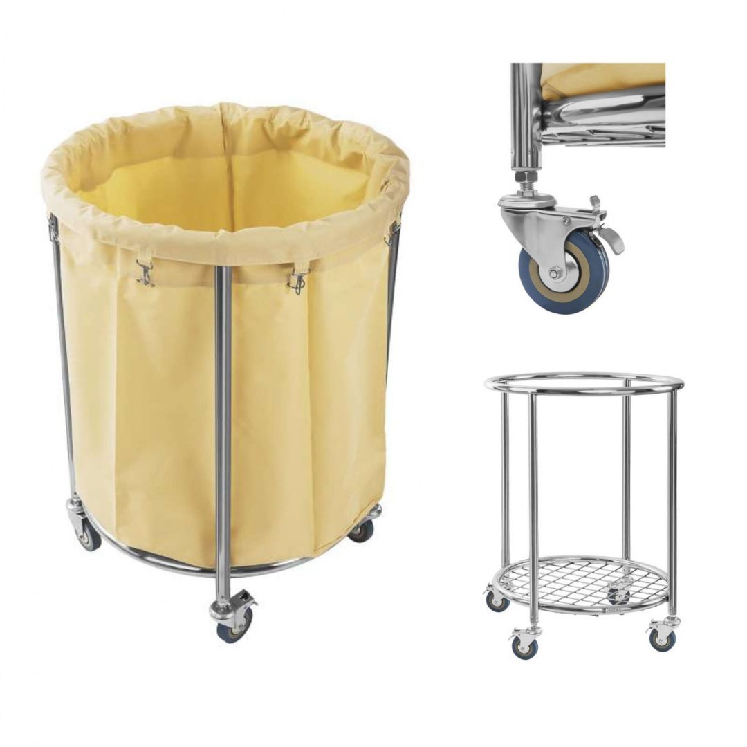 Wózek na brudne pranie bieliznę okrągły 230L Royal Catering Wózek na brudne pranie bieliznę okrągły 230L Royal Catering