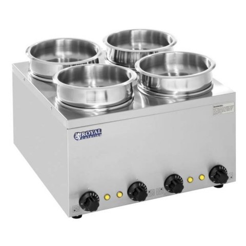 Bemar elektryczny podgrzewacz do zupy 600W 230V 4 x 3.8L Royal Catering Bemar elektryczny podgrzewacz do zupy 600W 230V 4 x 3.8L Royal Catering