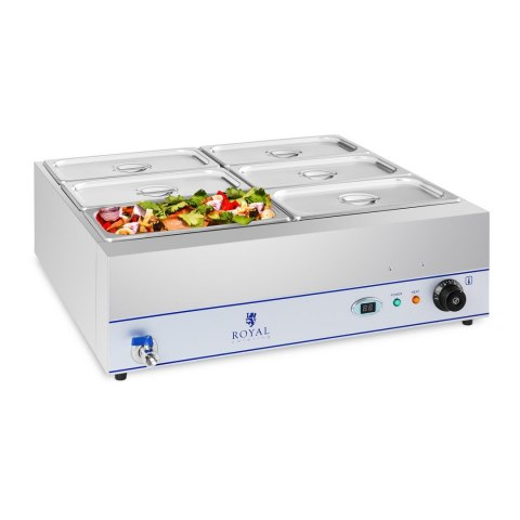 Bemar podgrzewacz wodny z kranem 6 x GN 1/3 2000W 230V Royal Catering Royal Catering Bemar podgrzewacz wodny z kranem 6 x GN 1/3 2000W 230V Royal Catering Royal Catering