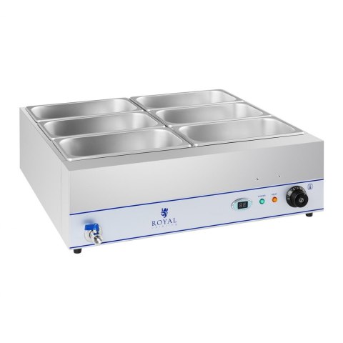 Bemar podgrzewacz wodny z kranem 6 x GN 1/3 2000W 230V Royal Catering Royal Catering Bemar podgrzewacz wodny z kranem 6 x GN 1/3 2000W 230V Royal Catering Royal Catering