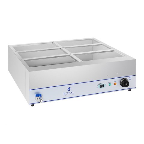 Bemar podgrzewacz wodny z kranem 6 x GN 1/3 2000W 230V Royal Catering Royal Catering Bemar podgrzewacz wodny z kranem 6 x GN 1/3 2000W 230V Royal Catering Royal Catering