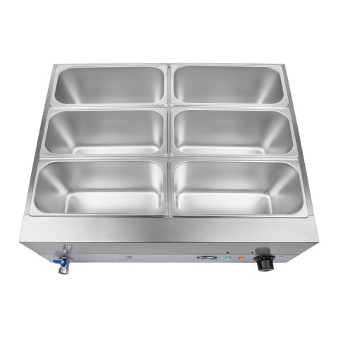 Bemar podgrzewacz wodny z kranem 6 x GN 1/3 2000W 230V Royal Catering Royal Catering Bemar podgrzewacz wodny z kranem 6 x GN 1/3 2000W 230V Royal Catering Royal Catering