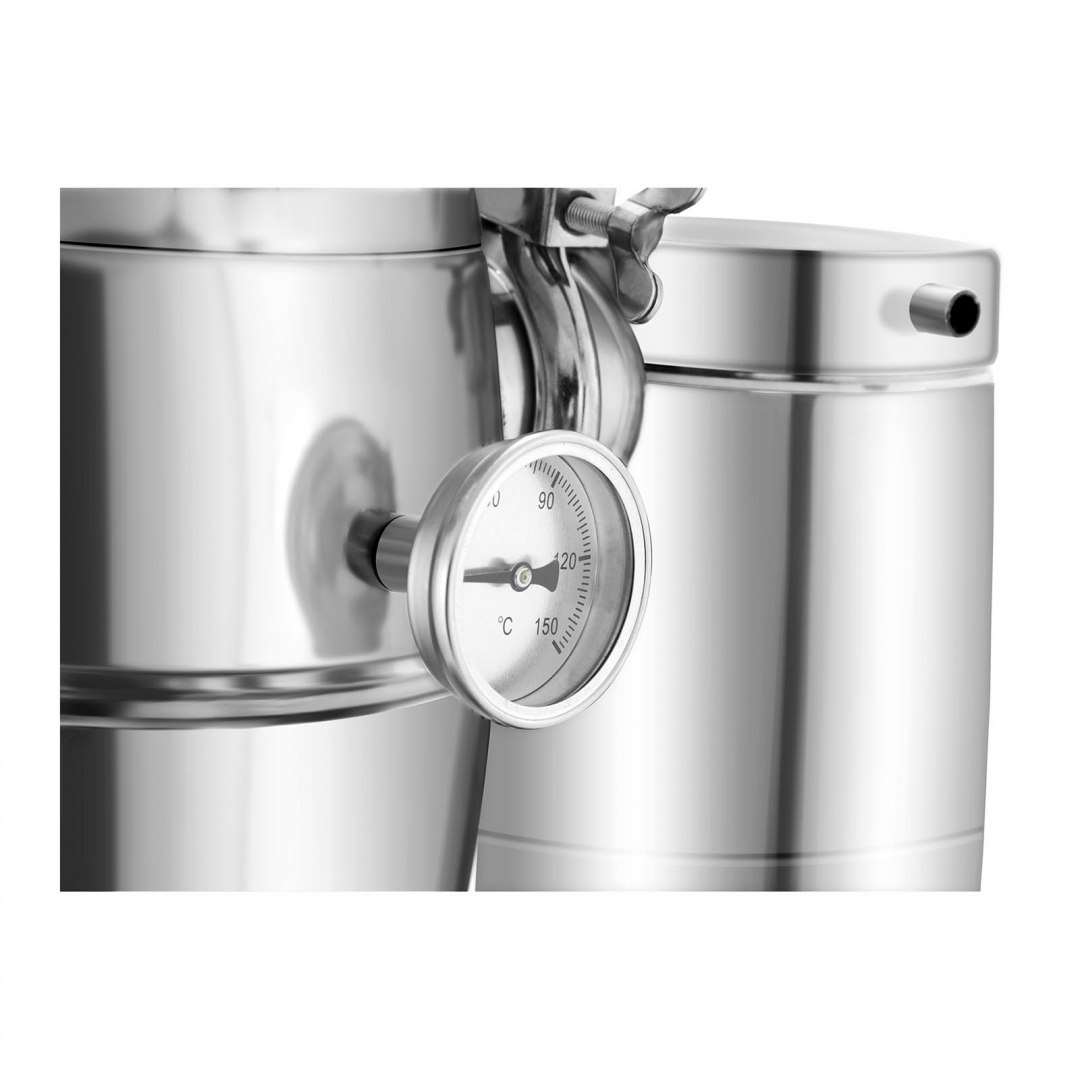 Destylator urządzenie do destylacji 4 etapy chłodzenia 30L + termometr analogowy Royal Catering Destylator urządzenie do destylacji 4 etapy chłodzenia 30L + termometr analogowy Royal Catering