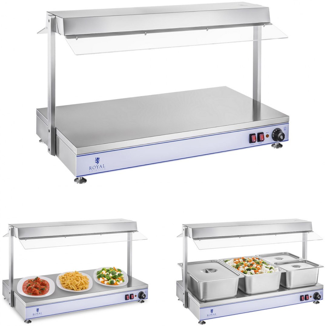 Elektryczna płyta taca grzewcza kompaktowa 3 lampy halogenowe 1550W 230V Royal Catering Elektryczna płyta taca grzewcza kompaktowa 3 lampy halogenowe 1550W 230V Royal Catering