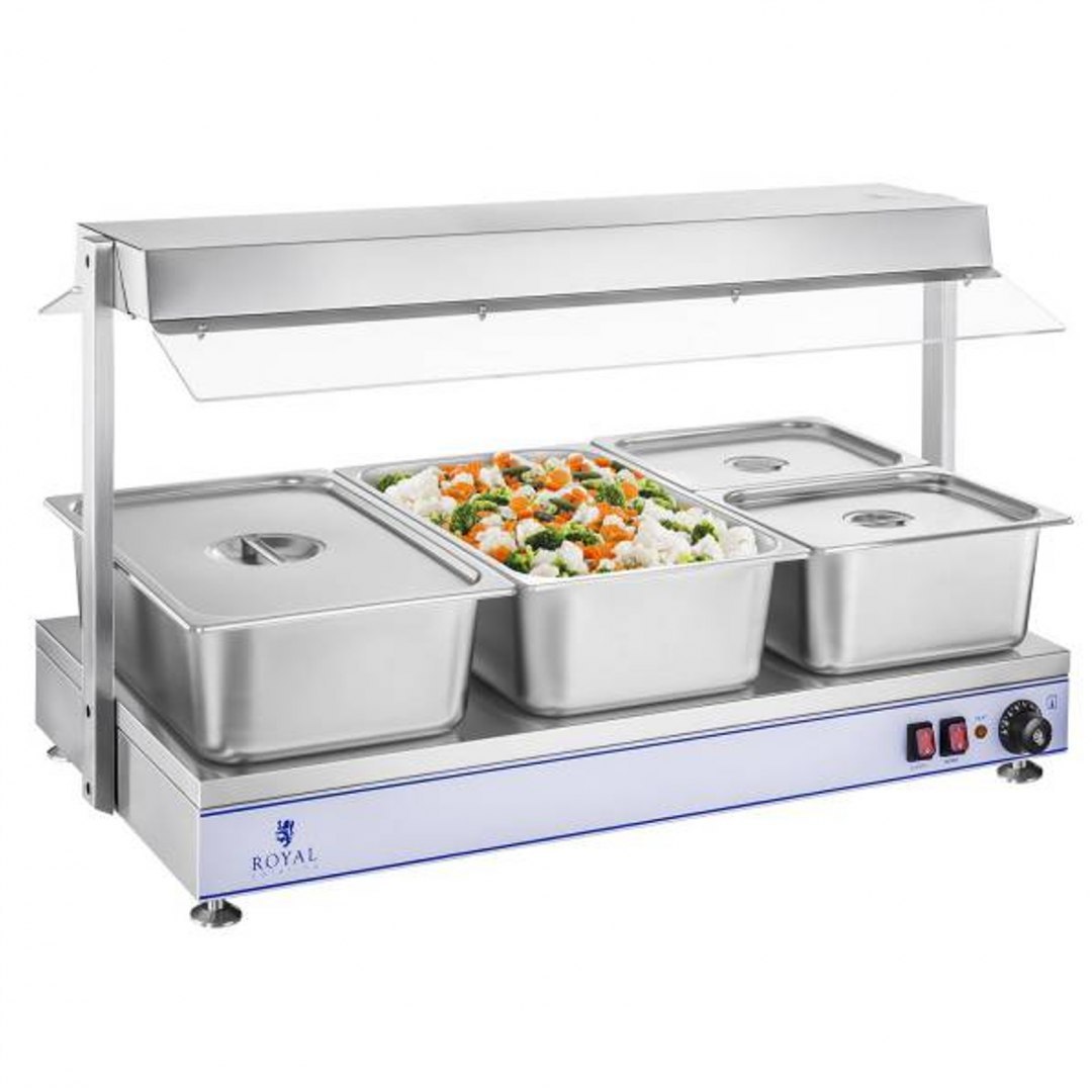Elektryczna płyta taca grzewcza kompaktowa 3 lampy halogenowe 1550W 230V Royal Catering Elektryczna płyta taca grzewcza kompaktowa 3 lampy halogenowe 1550W 230V Royal Catering