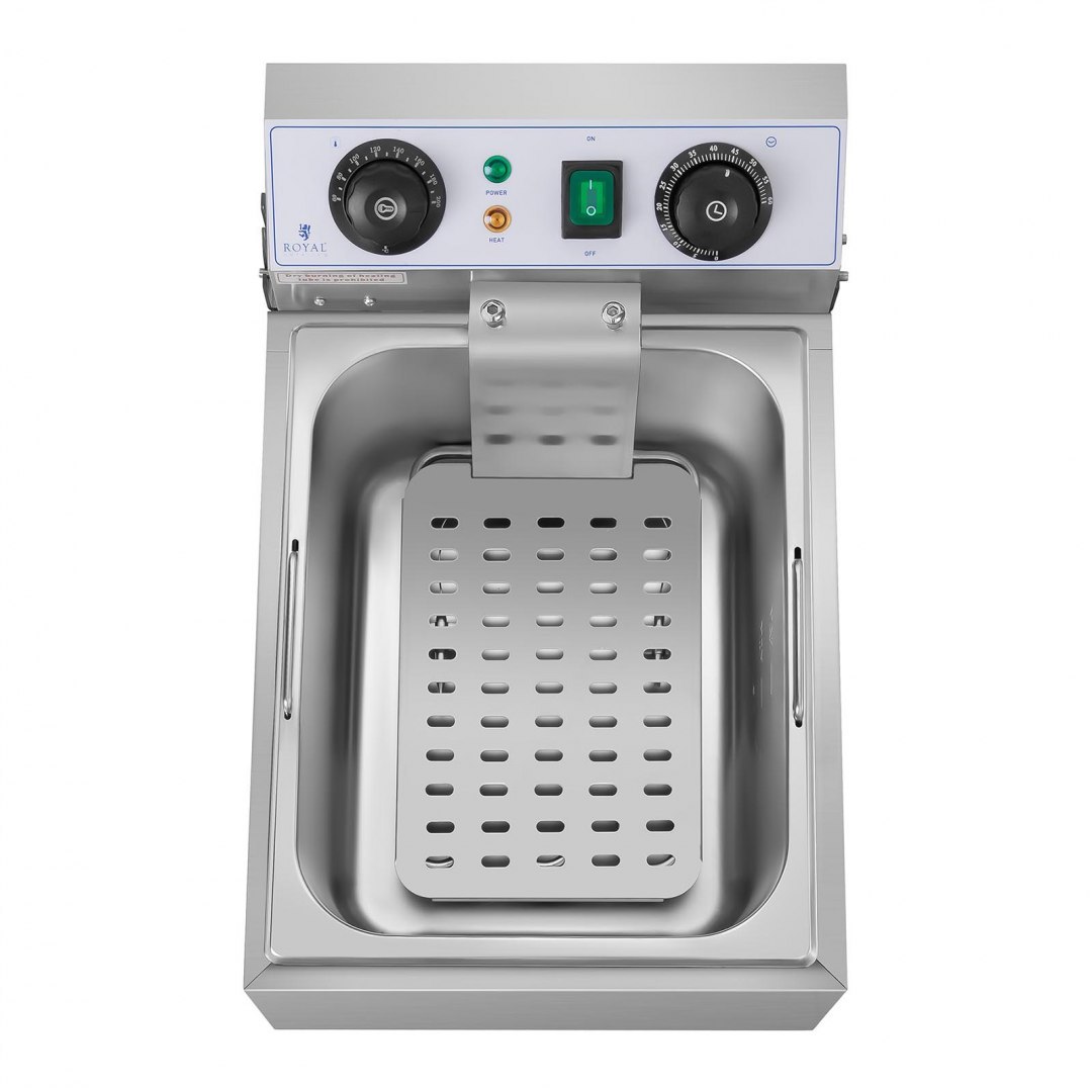 Frytownica nastawna gastronomiczna elektryczna TIMER 230 V 3200W 10 L Royal Catering Frytownica nastawna gastronomiczna elektryczna TIMER 230 V 3200W 10 L Royal Catering