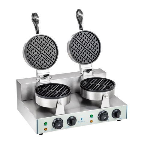 Gofrownica okrągła podwójna TEFLON gofry o średnicy 18,5cm Royal Catering Gofrownica okrągła podwójna TEFLON gofry o średnicy 18,5cm Royal Catering