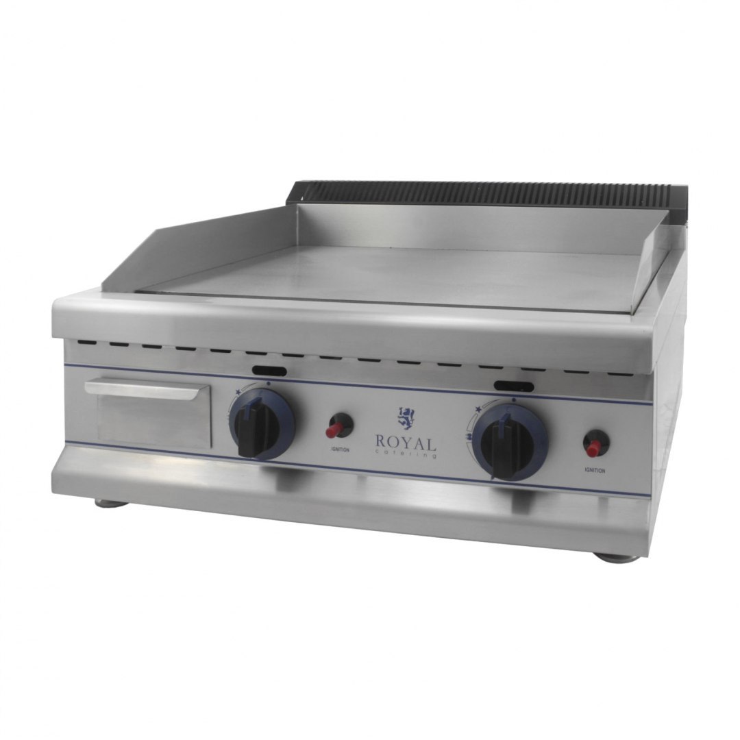 Grill podwójny gładki gazowy na gaz LPG / Propan-Butan 2 x 3000 W 30 mbar Royal Catering Grill podwójny gładki gazowy na gaz LPG / Propan-Butan 2 x 3000 W 30 mbar Royal Catering